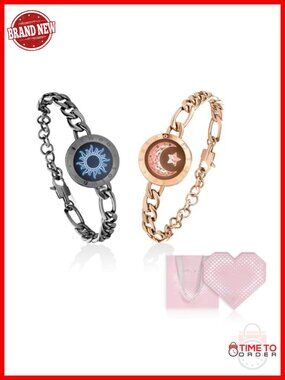 Long Distance Touch Bracelets for Couples, Smart Light & Vibration Love Jewelry